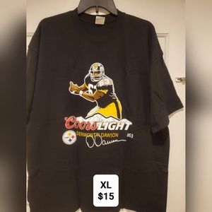 Coors Light Dermontti Dawson Pittsburgh Steelers Tshirt